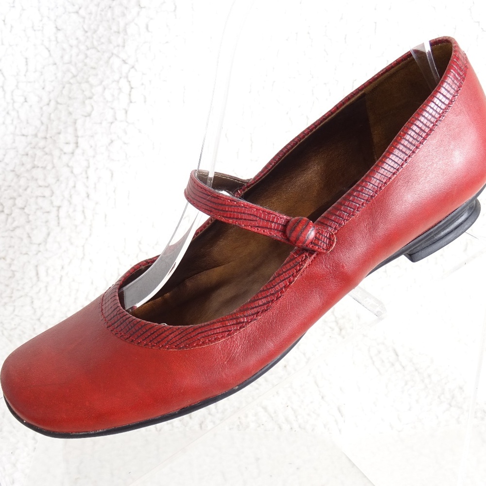 Naturalizer 🔥Women Sz 6M Red Leather Mary Janes L